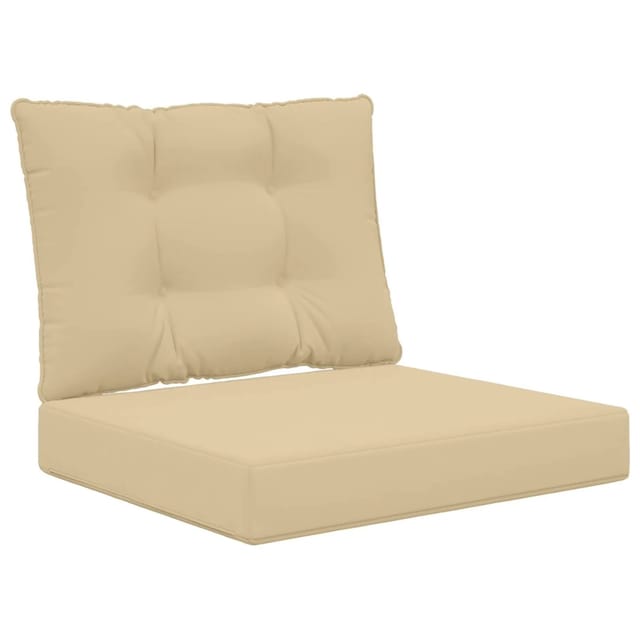 vidaXL Sofakissen für Draußen 2-Tlg Beige Polyester 900781