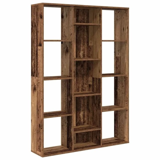vidaXL Raumteiler/Bücherregal Altholz-Optik 100x24x140cm Holzwerkstoff 855842