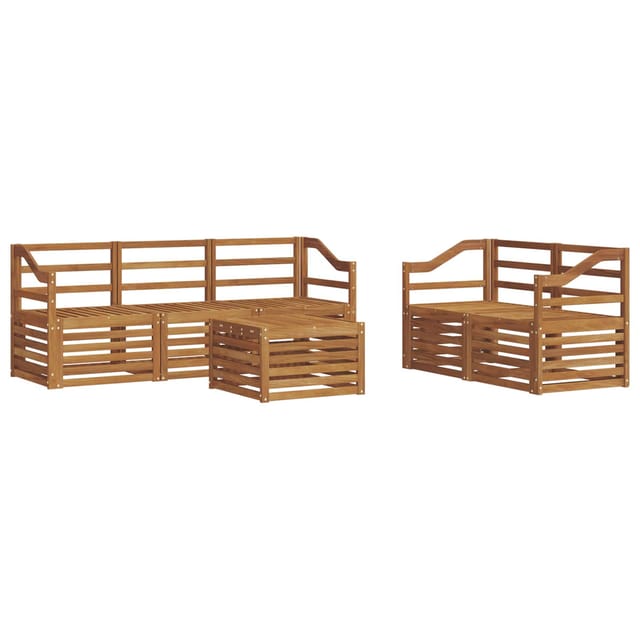 vidaXL Sofagarnituren 6-Tlg Natur Massivholz Akazie 3374384