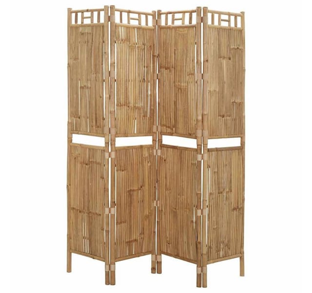 vidaXL 4 Tlg Raumteiler Bambus 160x180 cm 341749