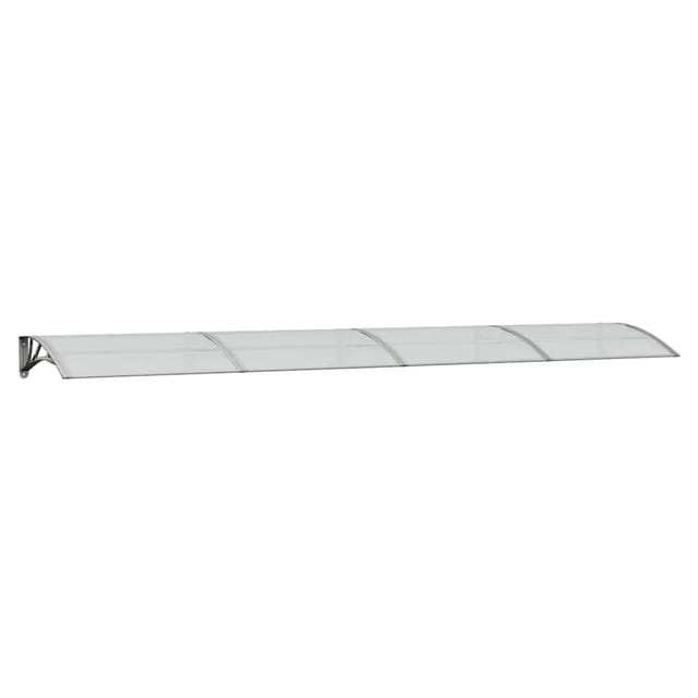 vidaXL Türvordach Grau und Transparent 400x75 cm Polycarbonat 153598