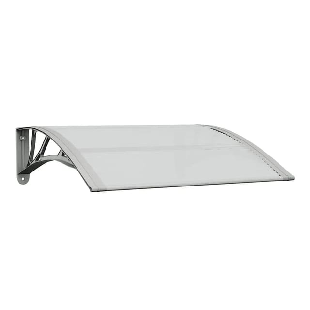 vidaXL Türvordach Grau und Transparent 80x75 cm Polycarbonat 153586