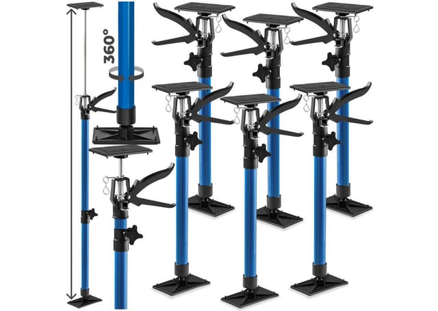 Tectake 6Er Set Türspanner Stufenlos Höhenverstellbar 51 115 cm 20 x 8 x 51 cm Blau