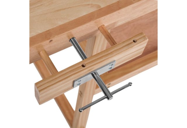 Tectake Holzwerkbank Mit 2 Schraubstöcken Geräumige Schublade 117 x 47 50 x 83 cm Braun