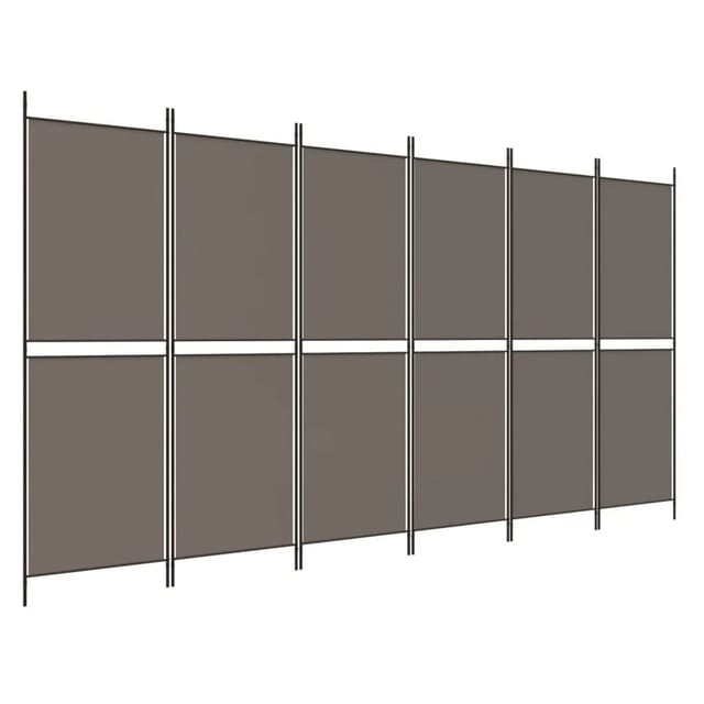 vidaXL 6 Tlg Paravent Anthrazit 300x180 cm Stoff 350224