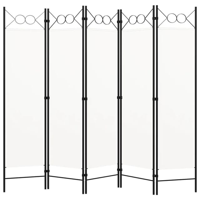 vidaXL 5 Tlg Raumteiler Weiß 200x180 cm 320707