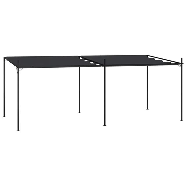 vidaXL Pavillon mit Ausziehbarem Dach 600x300x233 cm Anthrazit 313634
