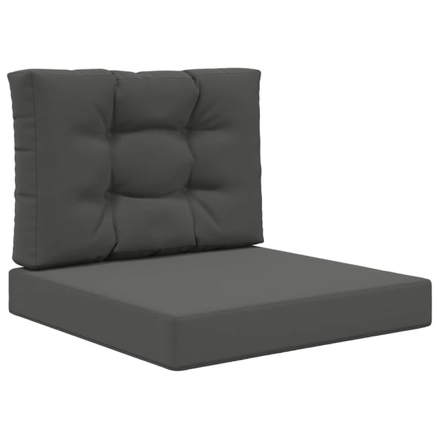 vidaXL Sofakissen für Draußen 2-Tlg Anthrazit Polyester 900727