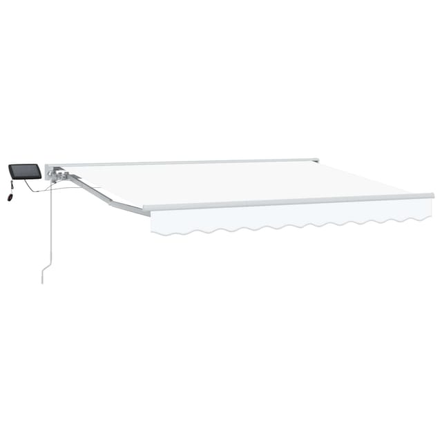 vidaXL Manueller Markisenrahmen mit LEDs Weiß 3 x 2,5 m 3420586