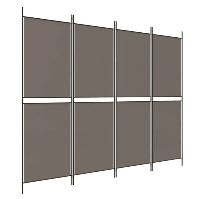 vidaXL 4 Tlg Paravent Anthrazit 200x200 cm Stoff 350232