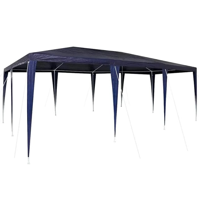vidaXL Party-Zelt Blau 600 x 400 x 266 cm Polyethylen und Stahl 42003430