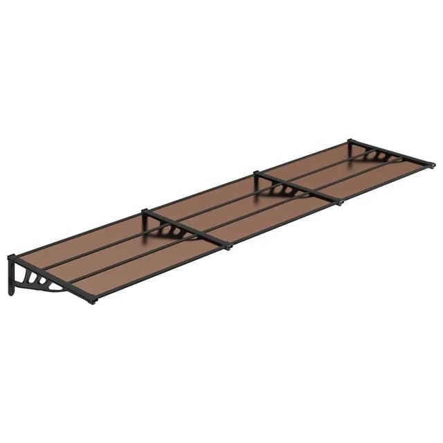 vidaXL Türvordach Schwarz 358,5x90 cm Polycarbonat 153702