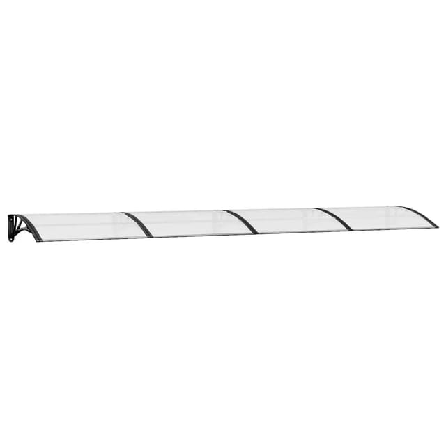 vidaXL Türvordach Schwarz und Transparent 400x75 cm Polycarbonat 153597