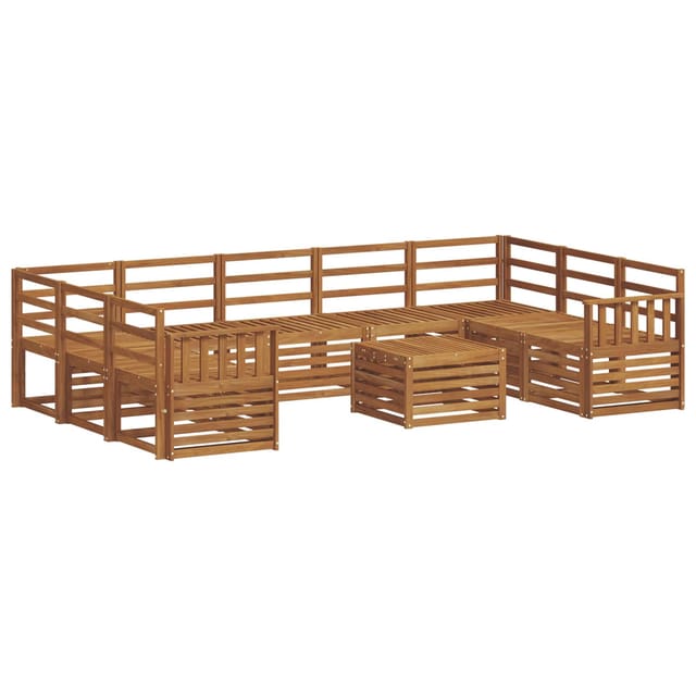 vidaXL Sofagarnituren 10-Tlg Natur Massivholz Akazie 3375509