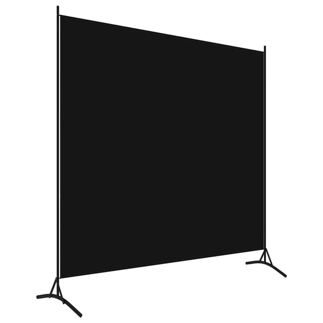 vidaXL Paravent Schwarz 175x180 cm Stoff 320738