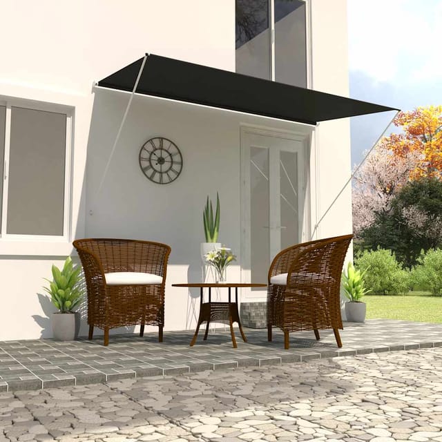 vidaXL Einziehbare Markise 350x150 cm Anthrazit 143762