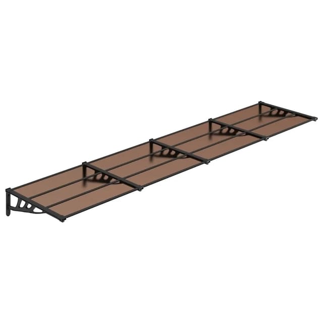 vidaXL Türvordach Schwarz 396x90 cm Polycarbonat 153703