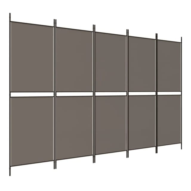 vidaXL 5 Tlg Paravent Anthrazit 250x200 cm Stoff 350236