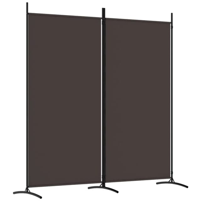 vidaXL 2 Tlg Paravent Braun 175x180 cm Stoff 350259