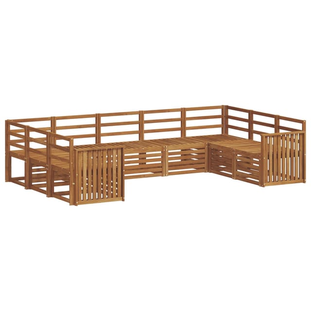 vidaXL Sofagarnituren 9-Tlg Natur Massivholz Akazie 3375474