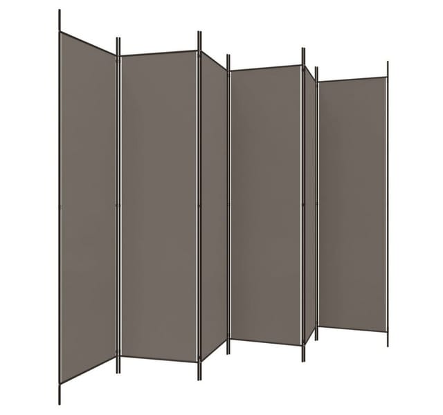vidaXL 6 Tlg Paravent Anthrazit 300x220 cm Stoff 350208