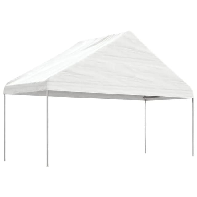 vidaXL Pavillon mit Dach Weiß 5,88x2,23x3,75 m Polyethylen 362639