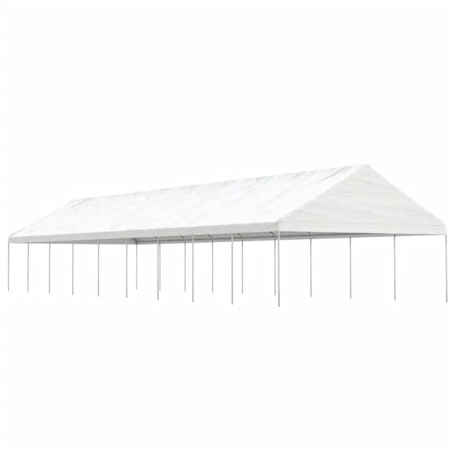 vidaXL Pavillon mit Dach Weiß 20,07x5,88x3,75 m Polyethylen 3155525