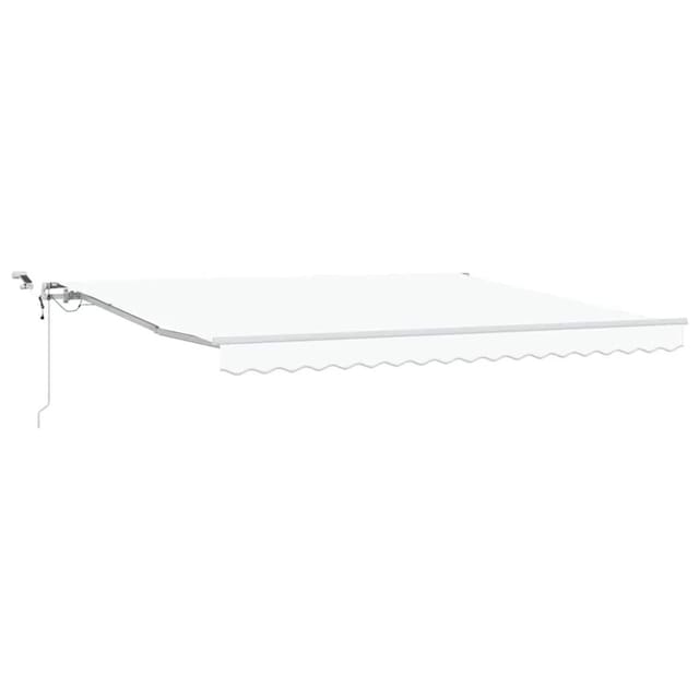 vidaXL Einziehbare Markise Weiß 400 x 350 cm Polyester und Metall 3330794