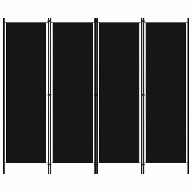 vidaXL 4 Tlg Raumteiler Schwarz 200x180 cm 320722
