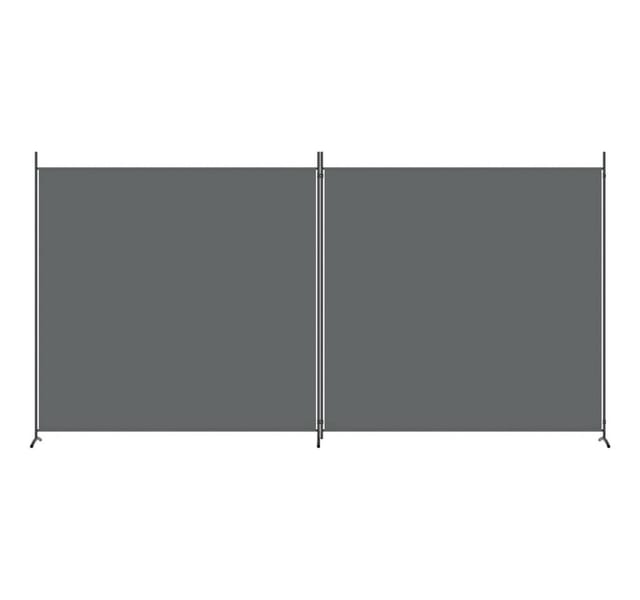 vidaXL 2 Tlg Paravent Anthrazit 348x180 cm Stoff 350276