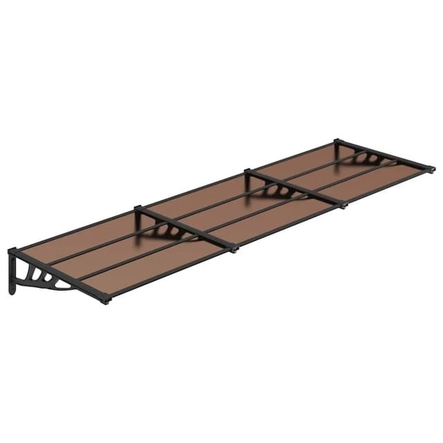 vidaXL Türvordach Schwarz 297,5x90 cm Polycarbonat 153701