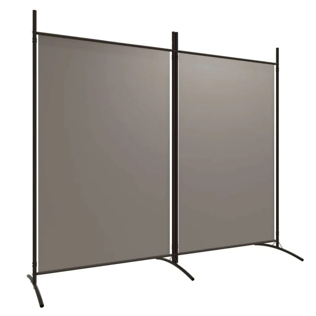 vidaXL 2 Tlg Paravent Anthrazit 175x180 cm Stoff 350260