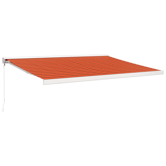 vidaXL Markise Einziehbar Orange und Braun 4,5x3 m Stoff und Aluminium 3154544