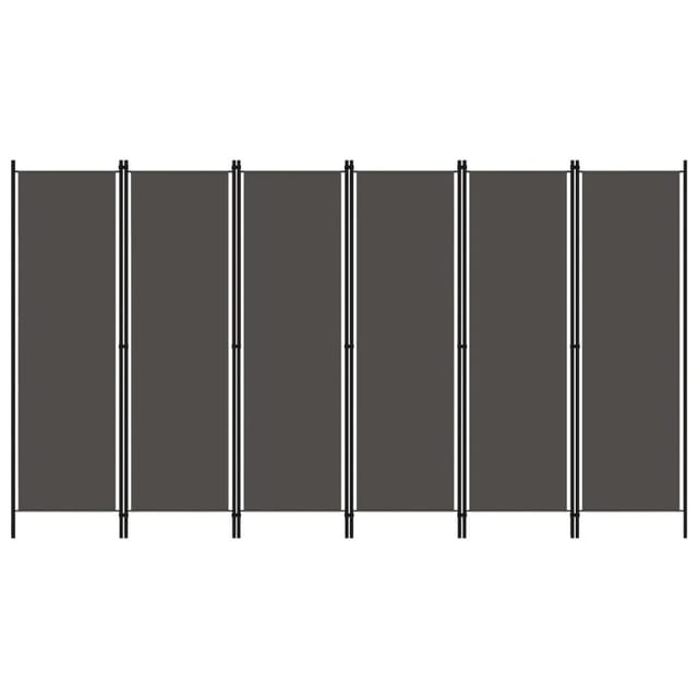 vidaXL 6 Tlg Raumteiler Anthrazit 300x180 cm 320729