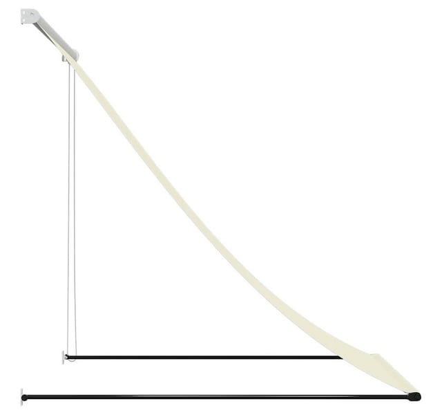 vidaXL Markise Einziehbar Creme 100x150 cm Stoff und Stahl 368757