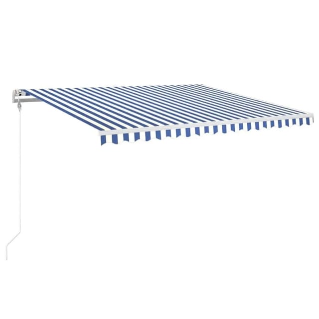 vidaXL Automatische Markise mit LED & Windsensor 400x350 Blau und Weiß 3068991