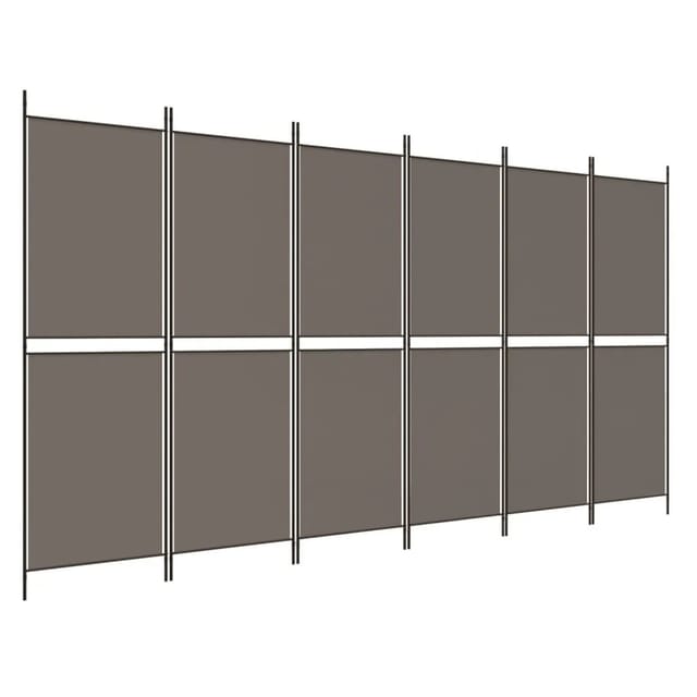 vidaXL 6 Tlg Paravent Anthrazit 300x200 cm Stoff 350240