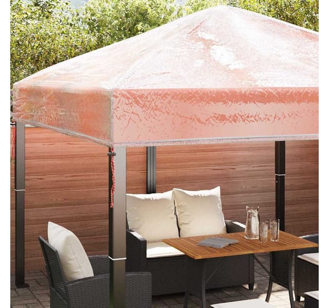 vidaXL Ersatzbezug für Pavillon Transparent 300 x 300 x 26 cm PVC 42008408