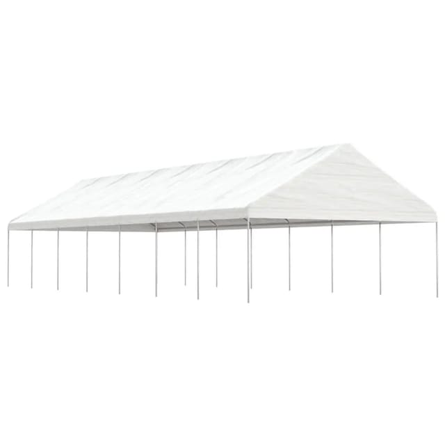 vidaXL Pavillon mit Dach Weiß 15,61x5,88x3,75 m Polyethylen 3155523