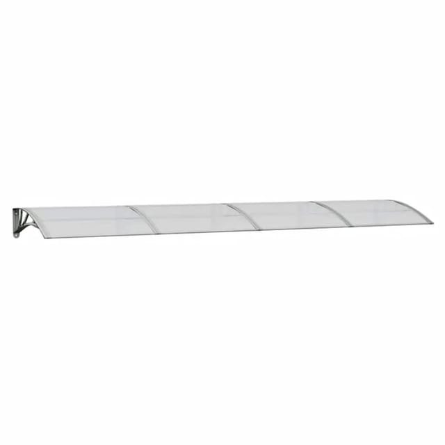 vidaXL Türvordach Grau und Transparent 350x75 cm Polycarbonat 153592