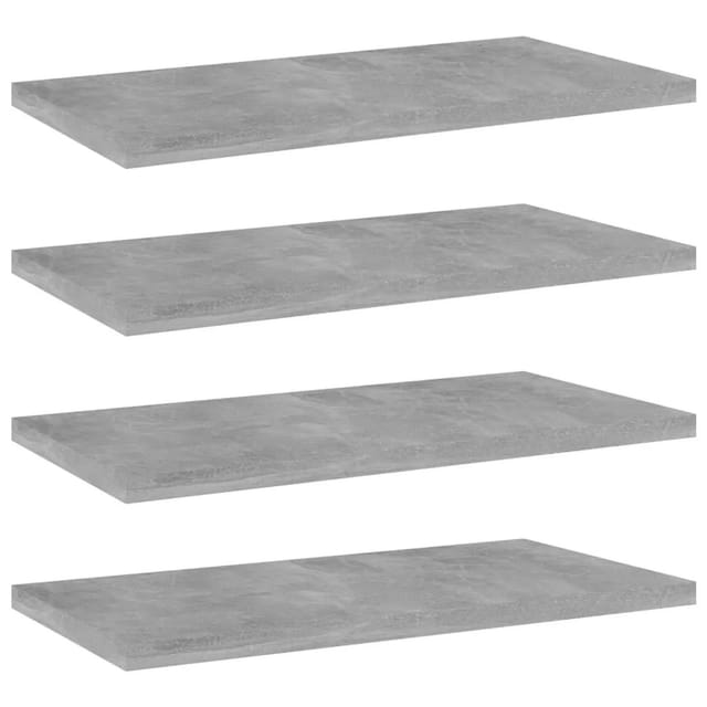 vidaXL Bücherregal-Bretter 4 Stk Betongrau 40x20x1,5 cm Holzwerkstoff 805146