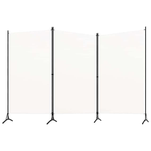 vidaXL 3 Tlg Raumteiler Weiß 260x180 cm Stoff 320731