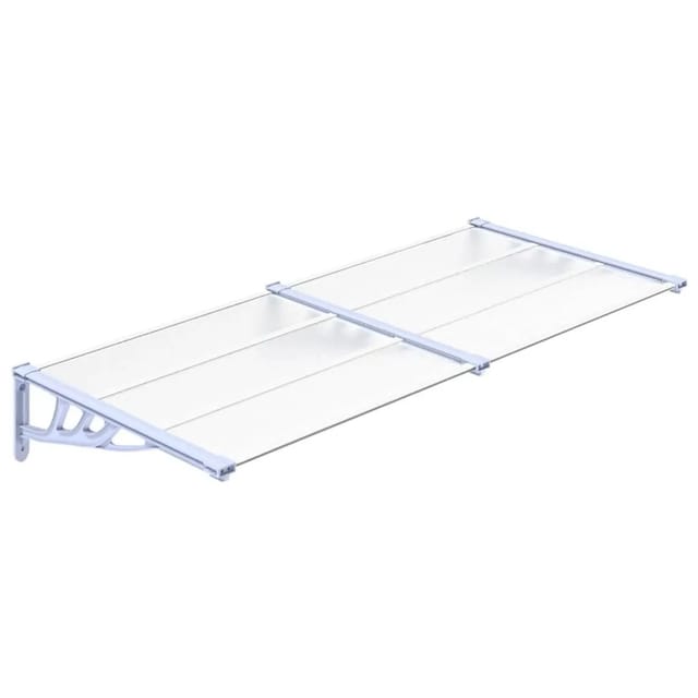vidaXL Türvordach Grau und Transparent 199x90 cm Polycarbonat 153692