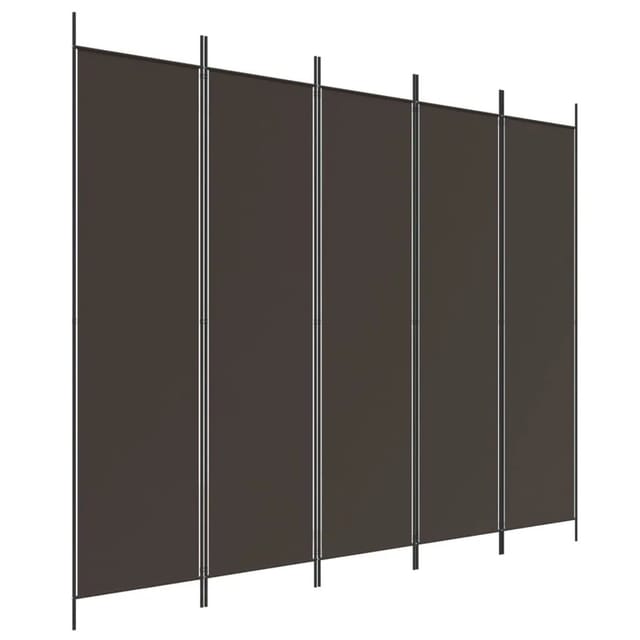 vidaXL 5 Tlg Paravent Braun 250x200 cm Stoff 350187