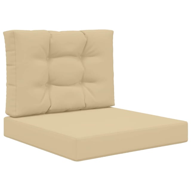 vidaXL Sofakissen für Draußen 2-Tlg Beige Polyester 900730