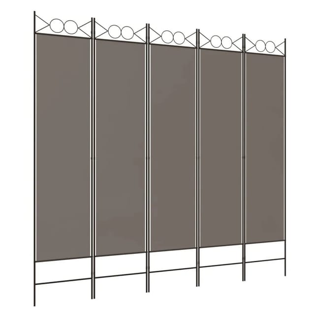 vidaXL 5 Tlg Paravent Anthrazit 200x200 cm Stoff 350156