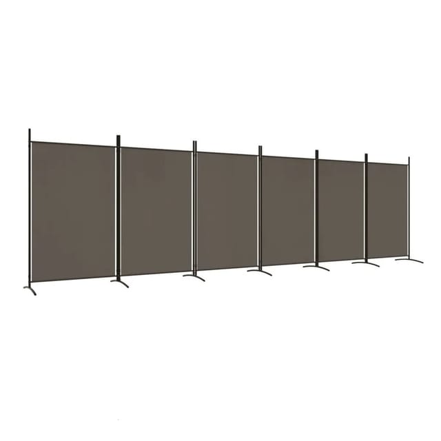 vidaXL 6 Tlg Paravent Anthrazit 520x180 cm Stoff 350272