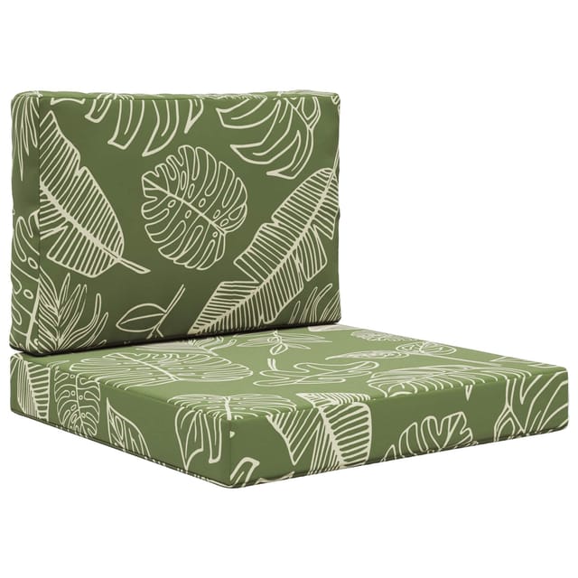 vidaXL Sofakissen für Draußen 2-Tlg Blattdesign Polyester 900724