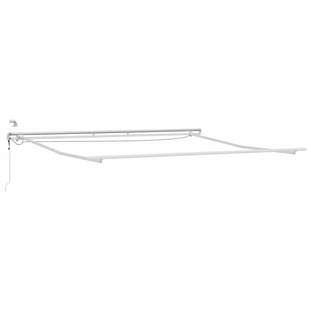 vidaXL Markisenrahmen mit LED-Lichtleisten Weiß 400 x 350 cm Aluminium 313225
