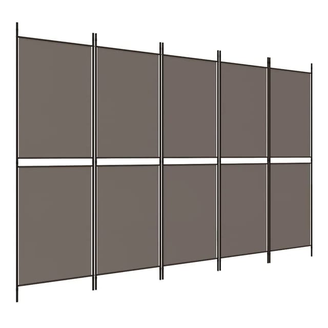 vidaXL 5 Tlg Paravent Anthrazit 250x180 cm Stoff 350220